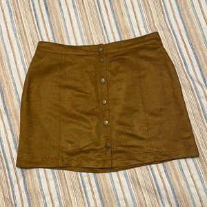 Old Navy Camel Suede Mini Skirt